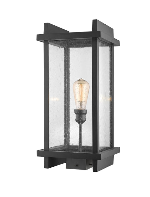 Oakestry Outdoor Post Light Fixture, Gunmetal Gray Aluminum Body with Clear Glass Shade, Weather Resistant Modern Lighting for Patio Garden Deck Pathway and Exterior Spaces
