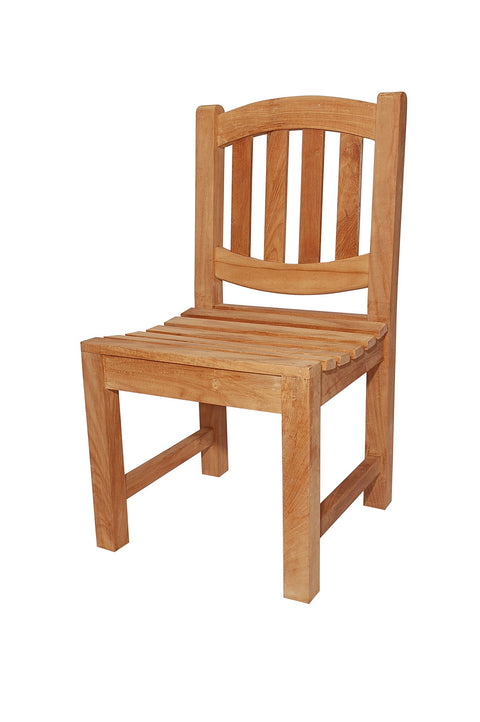 Oakestry Kingston Teak Dining Chair with Sculpted Seat & Curved Back, Solid Grade-A Teak Outdoor Patio Dining Chair for Garden, Patio & Terrace