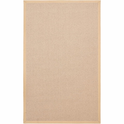 Oakestry Natural Wool Area Rug with Hand-Sewn Binding, Durable Tufted Build & Neutral Style for Modern or Traditional Interiors (Beige & Brown)