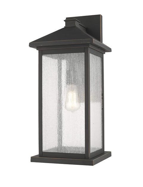 Oakestry Outdoor Wall Lantern Oil Rubbed Bronze Aluminum with Clear Seedy Glass, 1 Light Exterior Wall Fixture for Porch, Patio, Entryway and Outdoor Home Decor Lighting