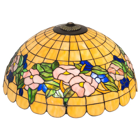 Oakestry 20 Wide Tiffany Pansy Shade Tiffany Style Lighting Fixture Stained Glass Decorative Indoor Lamp Vintage Classic Home Lighting Living Room Bedroom Office Decor
