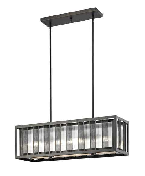 Oakestry Meridional 4 Light Pendant Bronze Modern Ceiling Lighting Fixture Adjustable Hanging Chandelier for Kitchen Island Dining Room Living Space Vintage Contemporary Indoor Lighting