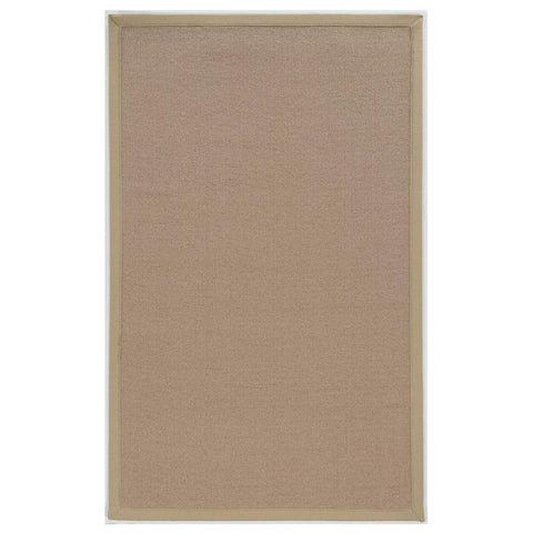 Oakestry Athena 9'10" x 13' Wool Area Rug – Hand-Bound, Natural Grass–Inspired Texture with Durable Tufted Construction, Neutral Base Accent for Layered Décor Living Spaces (Beige, Brown)