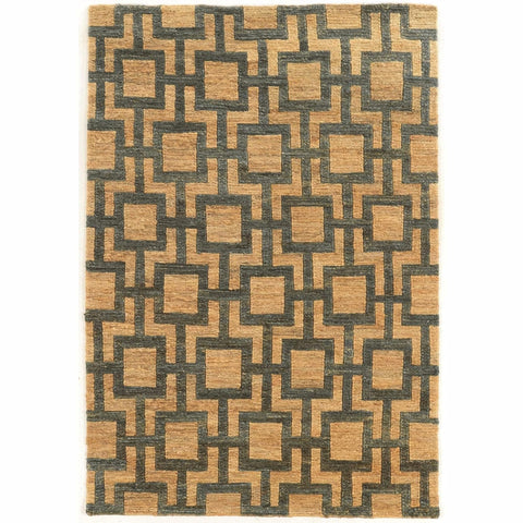 Oakestry Aspire Collection 8x11 Ivory & Coral Wool Area Rug, Hand-Tufted Plush Pile, Transitional Midcentury Design with Faux Silk Accents