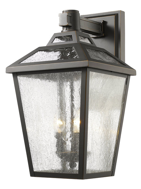 Oakestry Outdoor Wall Light 3 Light Oil Rubbed Bronze Aluminum Fixture with Clear Seedy Glass, Exterior Wall Lantern for Porch, Patio, Entryway and Outdoor Lighting