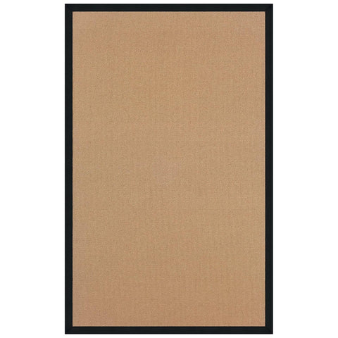 Oakestry Athena 9'10" x 13' Wool Area Rug – Hand-Bound, Natural Grass–Inspired Texture with Durable Tufted Construction, Neutral Base Accent for Layered Décor Living Spaces (Brown & Black)