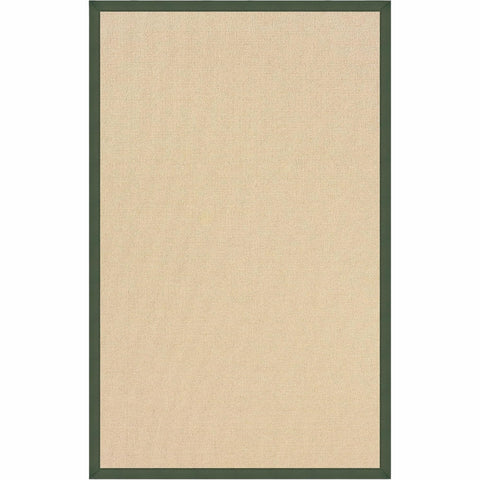 Oakestry Natural Wool Area Rug with Hand-Sewn Binding, Durable Tufted Build & Neutral Style for Modern or Traditional Interiors (Brown & Green)
