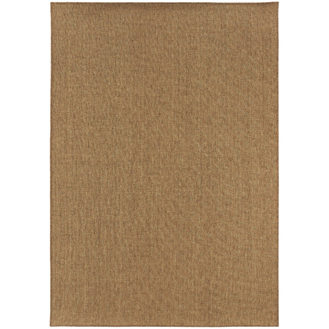 Oakestry Solid Area Rug Tan, Indoor Flat Weave Carpet for Kitchen Entryway, Stain Resistant, Easy Care Durable Rug