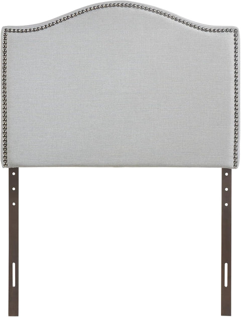 Curl Twin Nailhead Upholstered Headboard