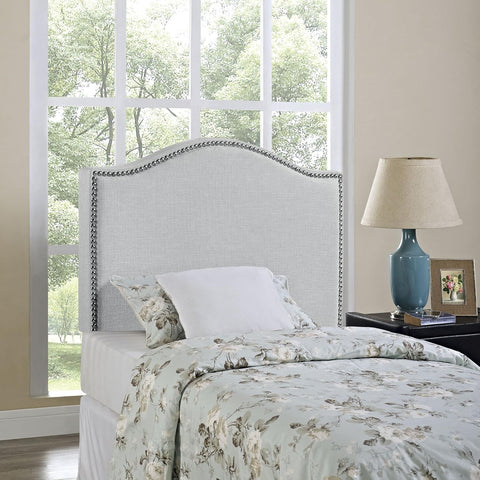 Curl Twin Nailhead Upholstered Headboard