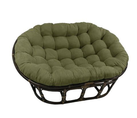 Furniture Piece 63x45-Inch Double Papasan with Micro Suede Cushion