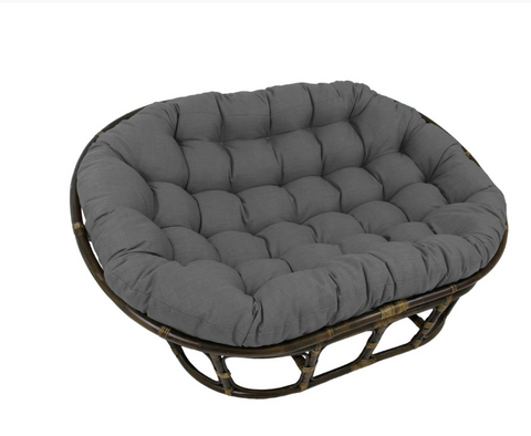 Rattan Double Papasan Chair with Outdoor Cushion