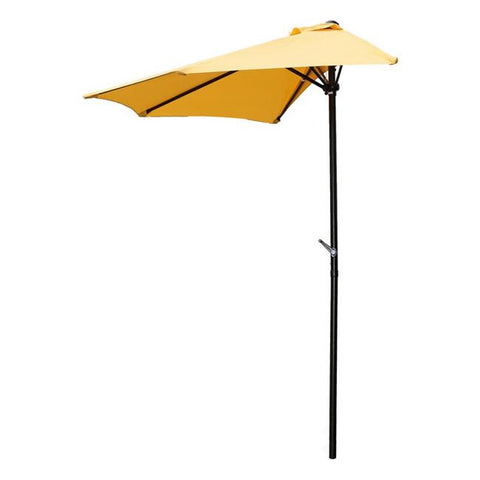 Oakestry Furniture Piece 9-Foot Half Round Wall Hugger Umbrella