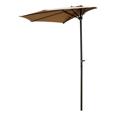 Oakestry Furniture Piece 9-Foot Half Round Wall Hugger Umbrella