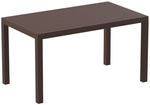 Oakestry Ares 55&#34; Resin Patio Dining Table in Black, Commercial Grade