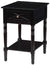 Oakestry Country Oxford End Table with Charging Station, Black
