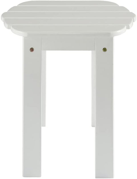 Oakestry Adirondack, White End Table, 18.5&#34;D x 18.11&#34;W x 18.11&#34;H