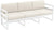 Oakestry Mykonos Patio Sofa White with Acrylic Fabric Natural Cushions