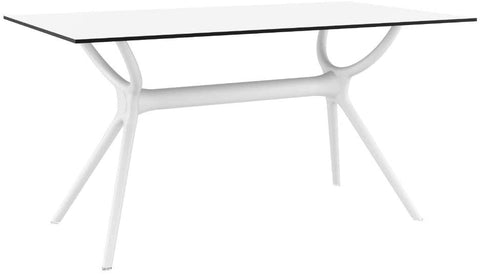 Oakestry Siesta Air 55&#34; Dining Table in White, Commercial Grade