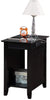 Oakestry Edison End Table with Charging Station, Black
