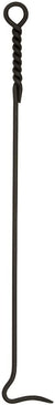 Oakestry Rope Handle Single, Long, Tongs Poker Fireplace Tool, Extra 36-in, Black