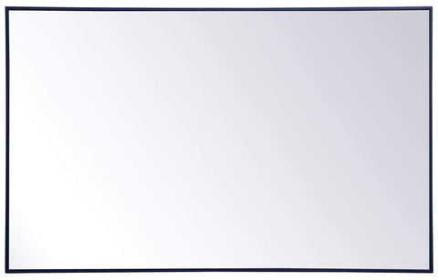 Oakestry Metal Frame Rectangle Mirror 30 inch x 48 inch in Blue