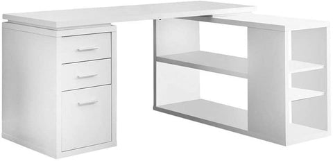 Oakestry Hollow-Core Left or Right Facing Corner Desk, White