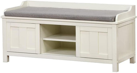 Oakestry Lakeville Entryway Storage Bench in White