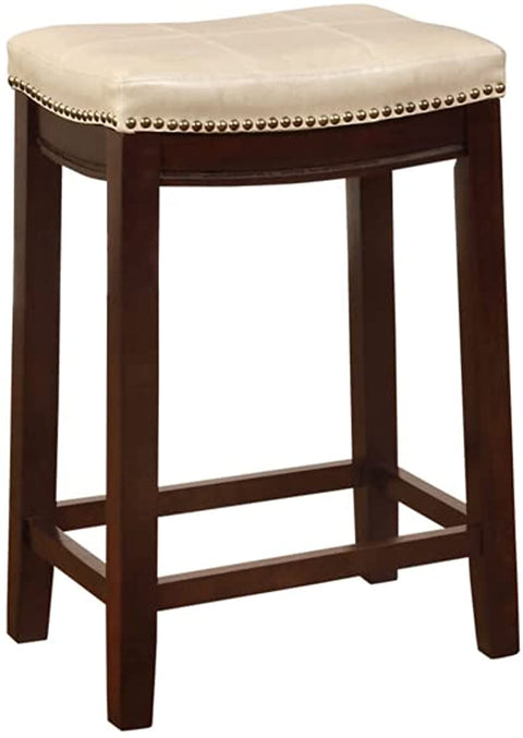 Oakestry Claridge Faux Leather Bar Stool in Jute