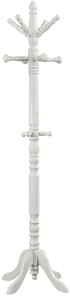 Oakestry COAT RACK - 73&#34;H / ANTIQUE WHITE WOOD TRADITIONAL STYLE
