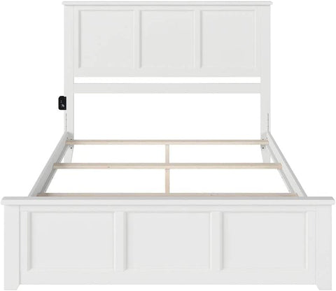 Atlantic Furniture AFI Madison Queen Panel Bed in White