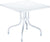 Oakestry Forza 31&#34; Square Folding Patio Dining Table in White, Commercial Grade