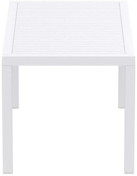 Oakestry Ares 55&#34; Resin Patio Dining Table in White, Commercial Grade