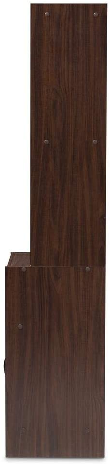 Oakestry Laurana Modern and Contemporary Dark Walnut Kitchen Cabinet and Hutch