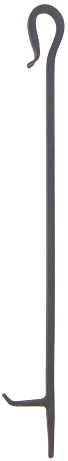 Oakestry Shepherd&#39;s Hook Single Hoe Fireplace Tool, Graphite