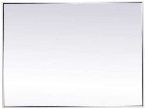 Oakestry Metal Frame Rectangle Mirror 27 inch x 36 inch in White