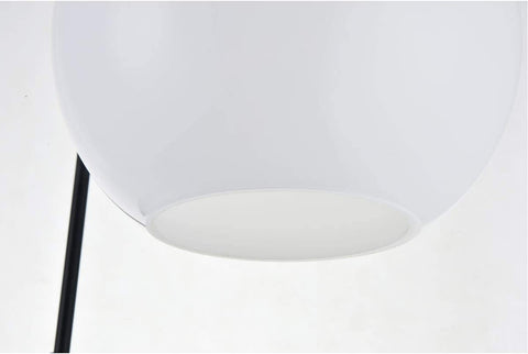 Oakestry Baxter 3 Lights Black Pendant with Frosted White Glass