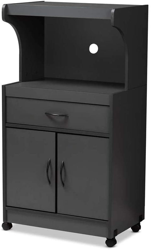 Oakestry Tannis Modern and Contemporary Dark Grey Finished Kitchen Cabinet
