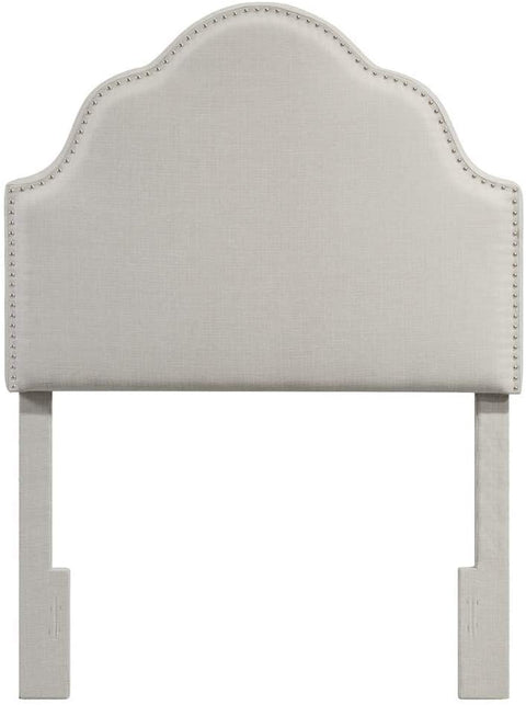 Oakestry Twin Upholstered Glam Upholstered Headboard in White