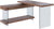 Oakestry Modern Rotatable Glass &amp; Wooden Desk w/Drawers &amp; Shelf