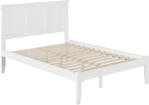 Oakestry Madison Platform Bed with Open Foot Board, Full, White