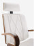 Oakestry Yoselin Faux Leather Swivel Adjustable Office Chair in White