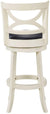 Oakestry Florence Bar Height Swivel Stool, 29-Inch, Distressed White