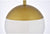 Oakestry Eclipse 3 Lights Brass Pendant with Frosted White Glass