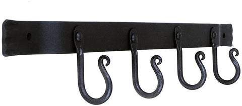 Oakestry, Four Hook Wall Bracket, Black