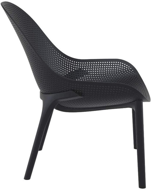 Oakestry Sky Patio Chair in Black (Set of 2)