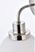 Oakestry Hanson 1 Light Bath Sconce in Polished Nickel with Frosted Shade