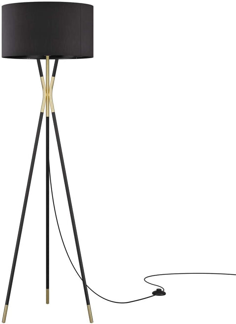Oakestry Audrey Standing Floor Lamp in Black Black