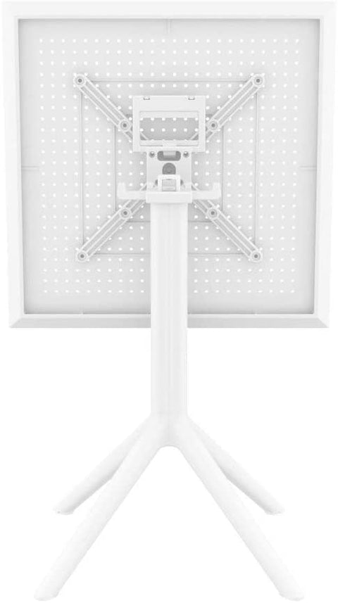 Oakestry Sky 24 inch Square Folding Table in White Finish