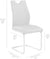 Oakestry Bravo Dining Accent Chair-Set of 2, 39&#34; x 23&#34; x 17&#34;, White